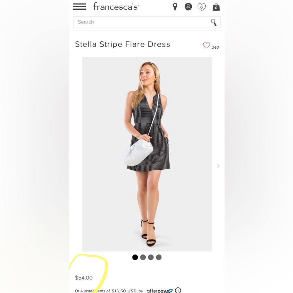 Francesca’s- Stella Stripe Flare Dress ✨ NWT - Picture 9 of 9